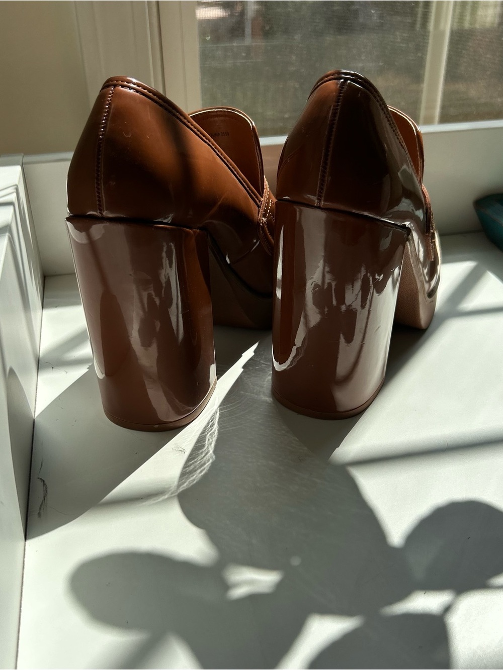 Steve Madden Women's Platform Loafer Heels in Brown - Classic Penny Loafer Style - Picture 7 of 7